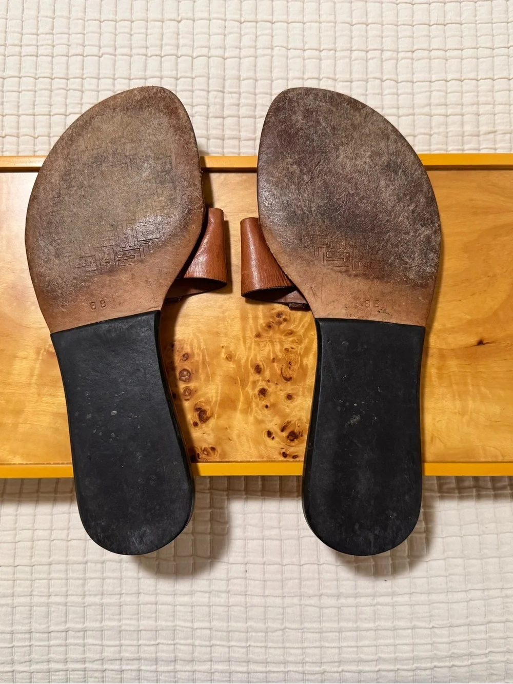 Cole Haan Brown Leather Women’s  Slide Sandals